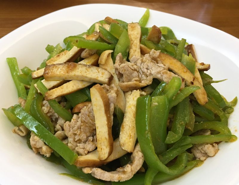 青椒炒豆干