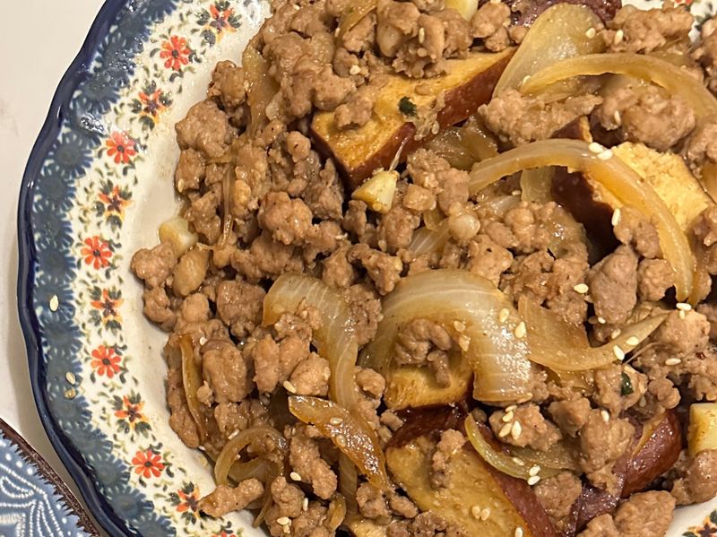 絞肉豆乾