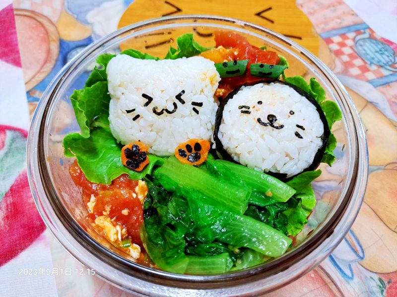 可愛造型鮭魚飯糰便當:喵星人&海豹