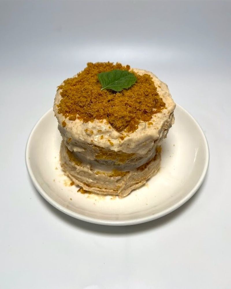生酮食譜|肉鬆花生芋頭蛋糕