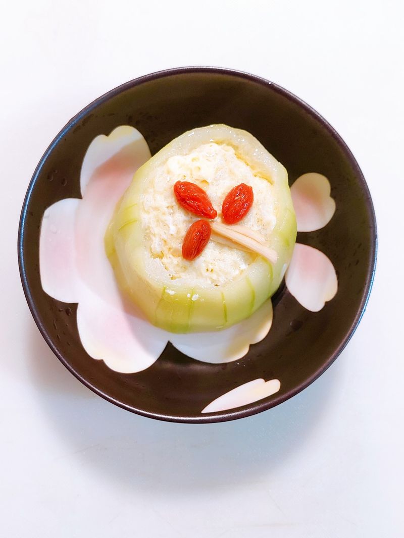 絲瓜蒸蛋盅(奶蛋素)