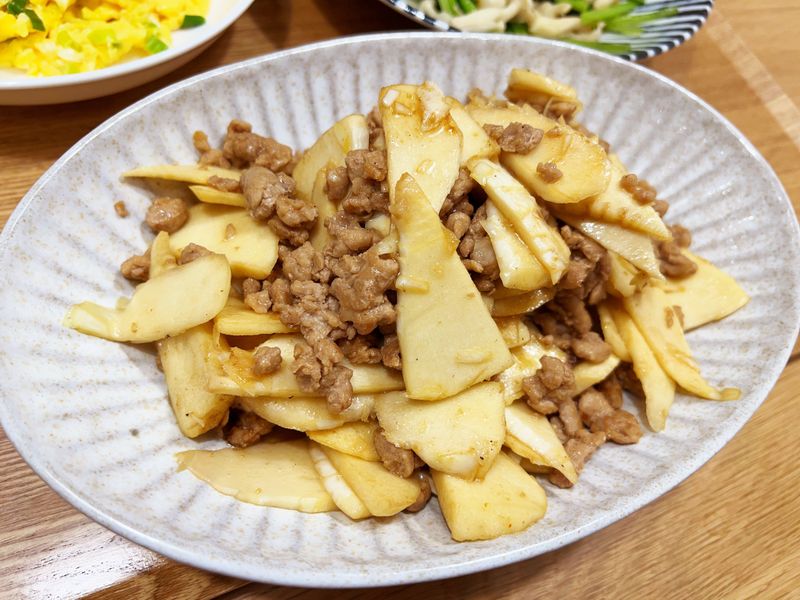 綠竹筍炒肉末