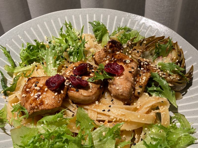 乳酪檸汁朝鮮薊雞肉寬麵