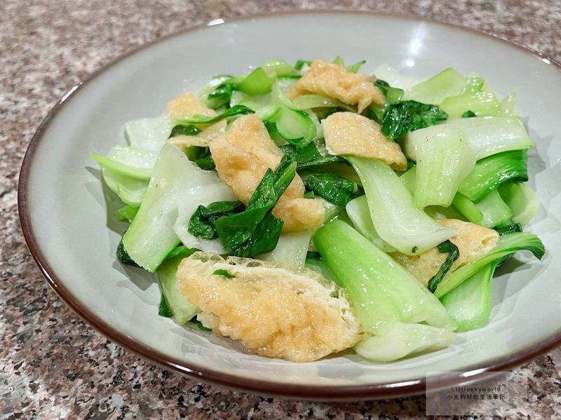 青江菜炒油揚豆腐|五步驟|健康Easy