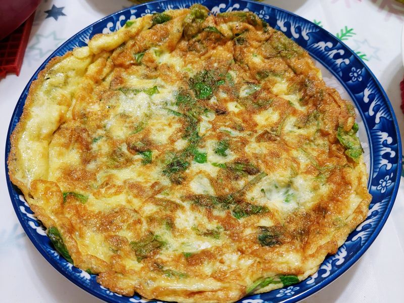 芹菜葉煎蛋