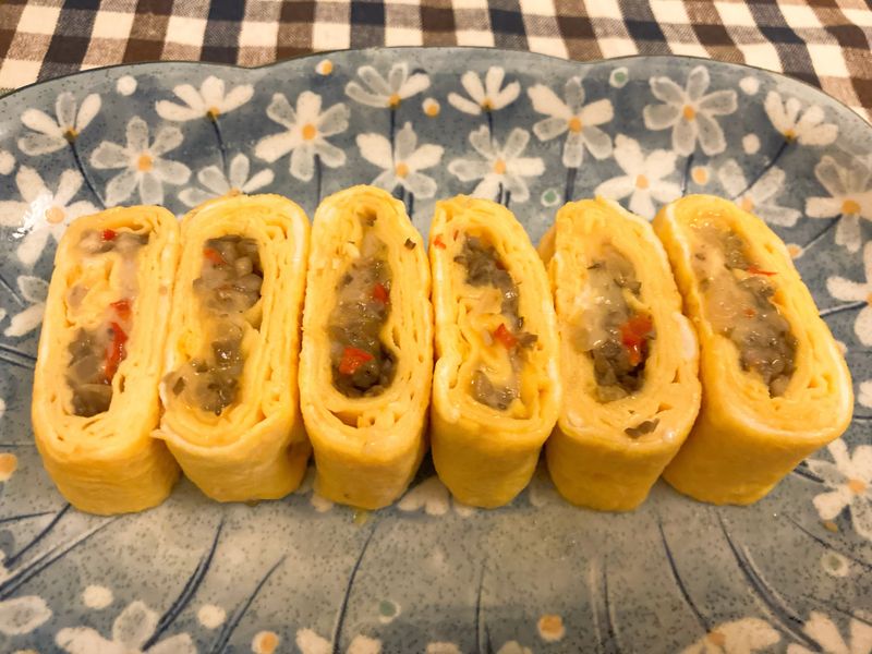 舞菇起司厚蛋燒