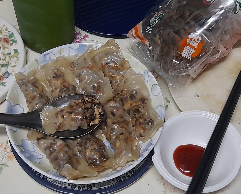 舞菇素餛飩煎