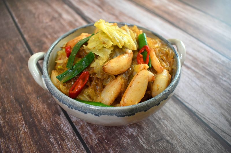 沙茶蟹肉粉絲煲