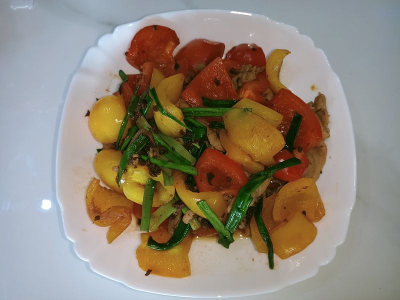 回鍋肉炒甜椒