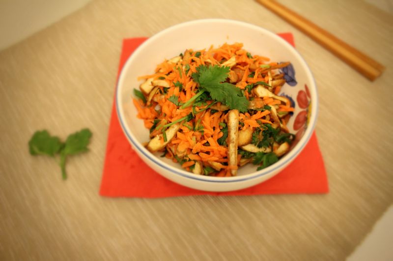 香菜拌胡蘿蔔豆干