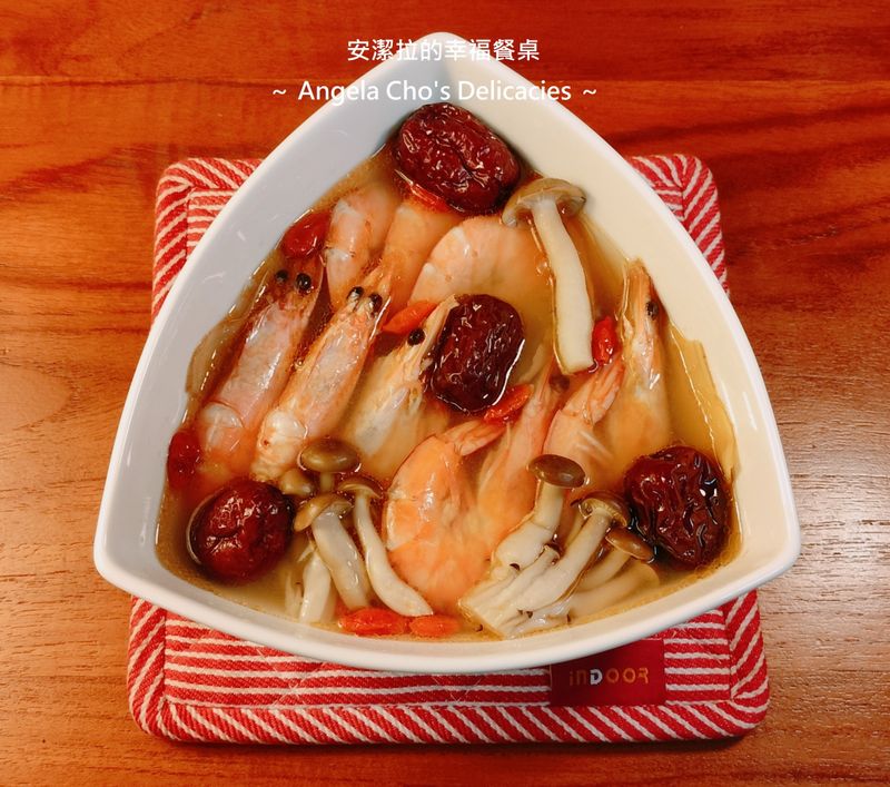 🌺簡單版🌺當歸燒酒蝦鮮菇湯🌺