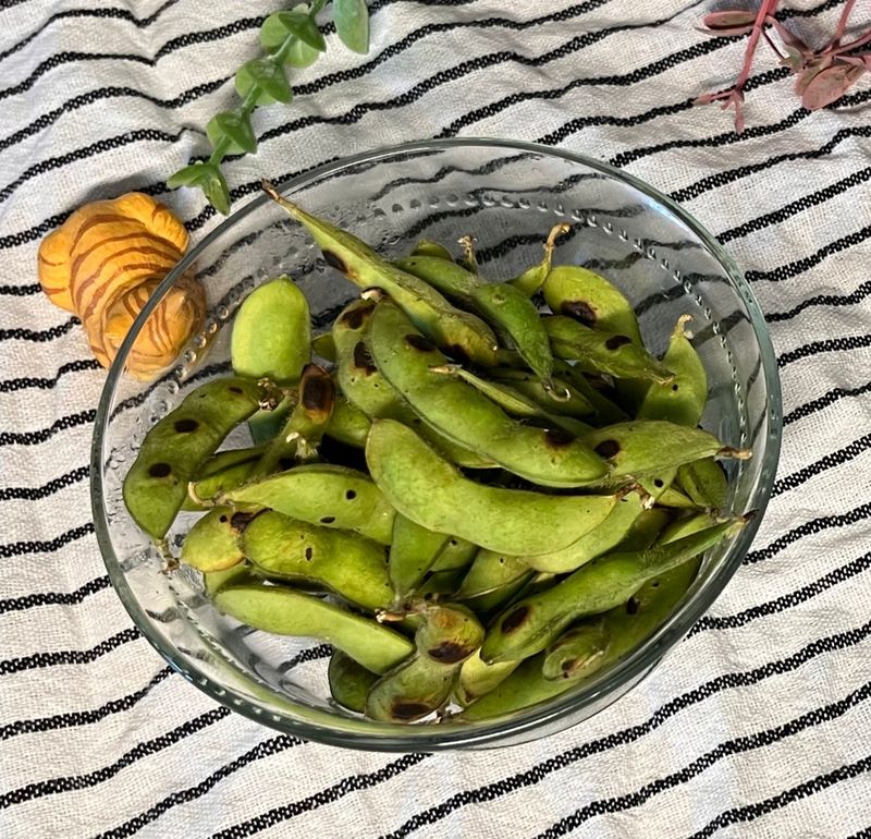 日式煮枝豆(乾煎法、可素食)