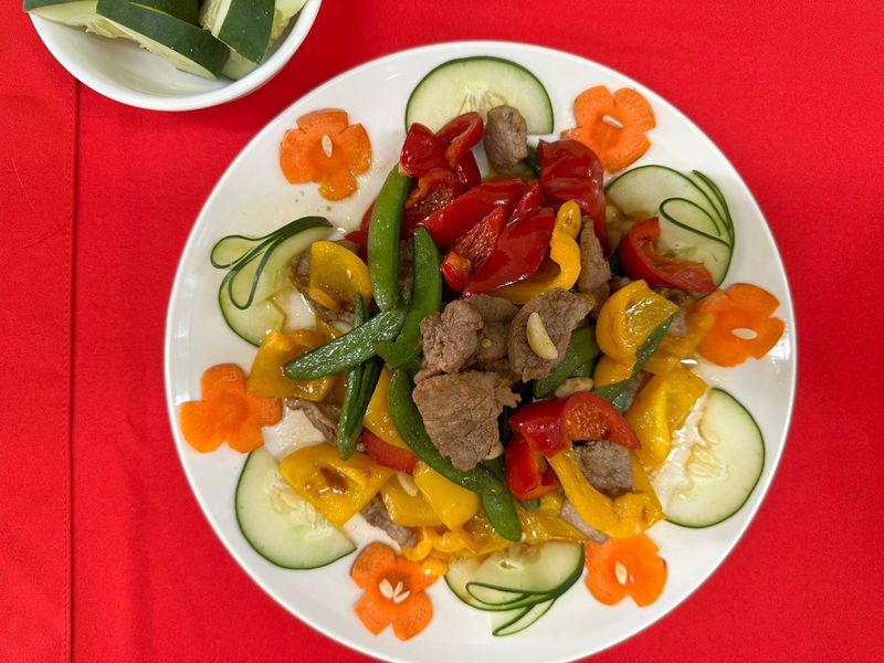 醋溜甜椒肉