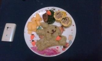 蕃薯泥伴飯