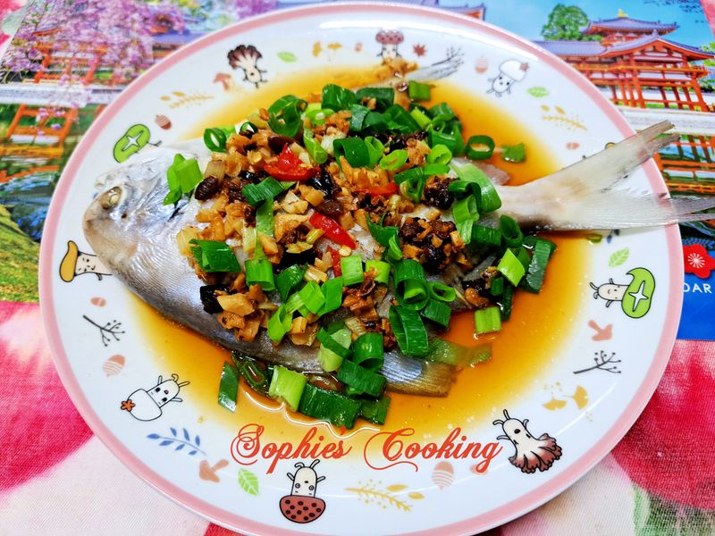 豆豉蒸白鯧魚