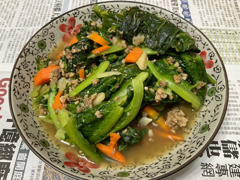 蘿蔓炒肉末