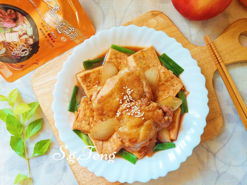 壽喜燒醬雞腿排豆腐