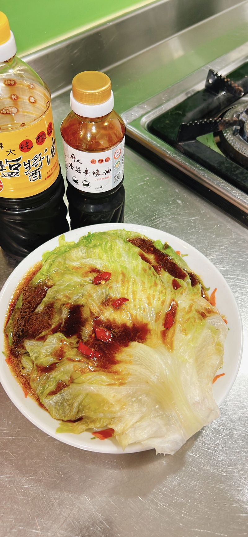 幸福年菜自己做做看~蠔油燴美生菜