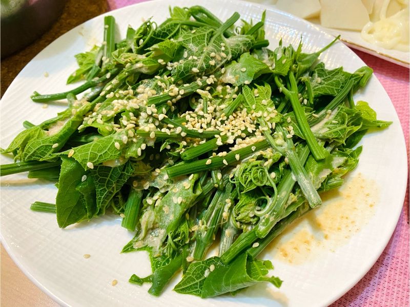 龍鬚菜佐胡麻醬