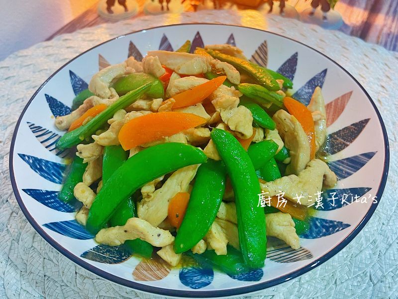 甜豆炒雞胸