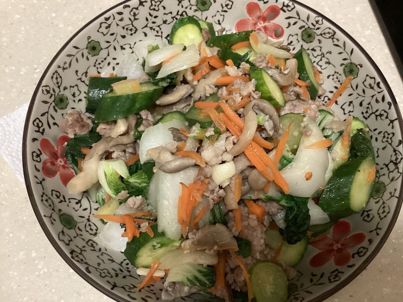 小黃瓜炒肉末