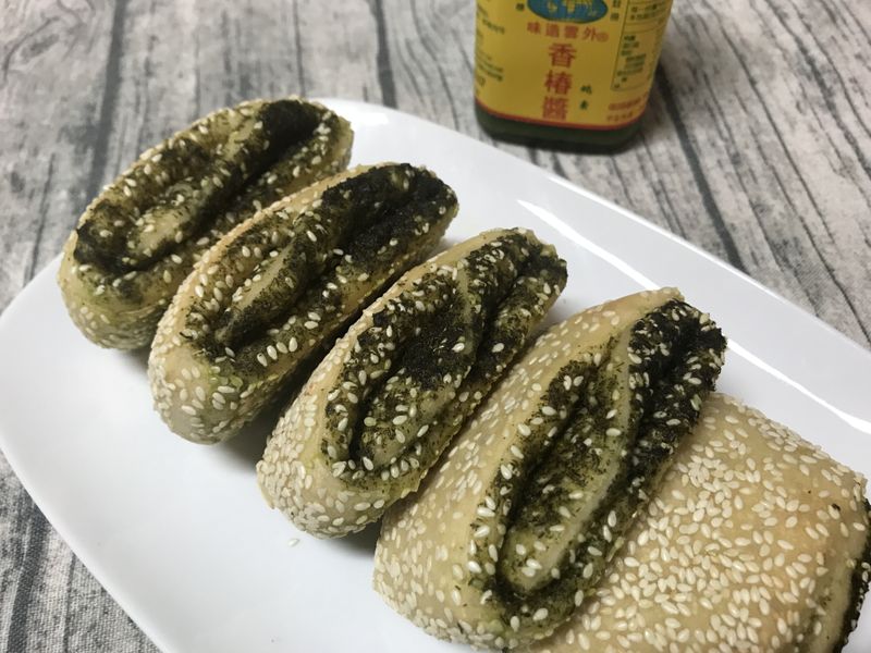 芝麻香椿燒餅(發麵)