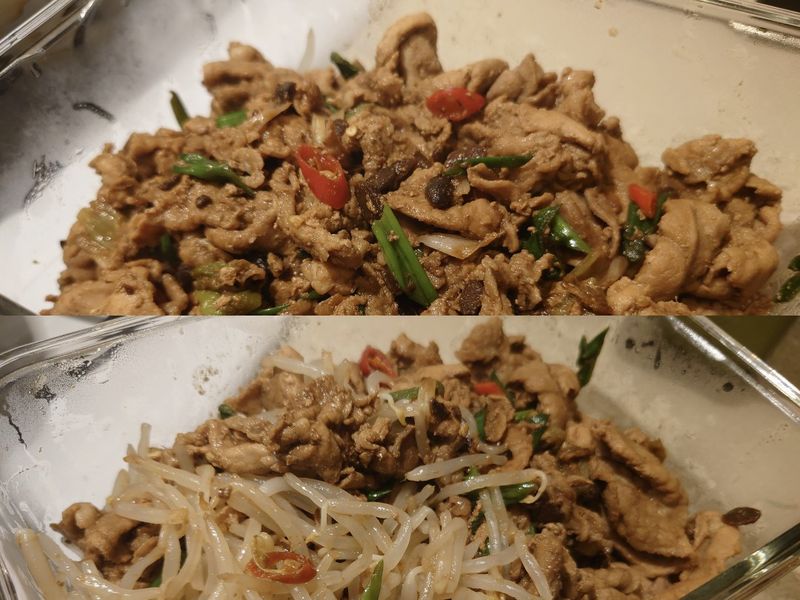 醬爆肉片拌銀芽🌶️