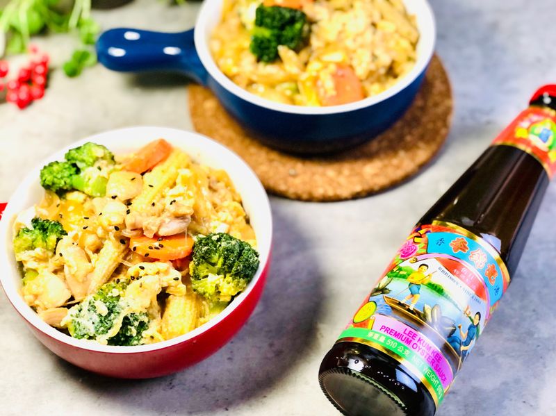 蠔香鮮蔬親子丼飯/李錦記舊庄特級蠔油