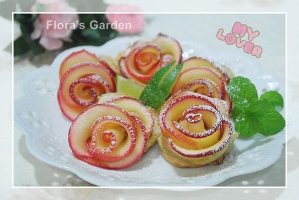 母親節快樂《蘋果玫瑰花捲》