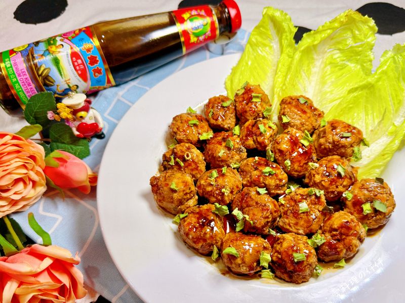 照燒鮮菇雞肉丸