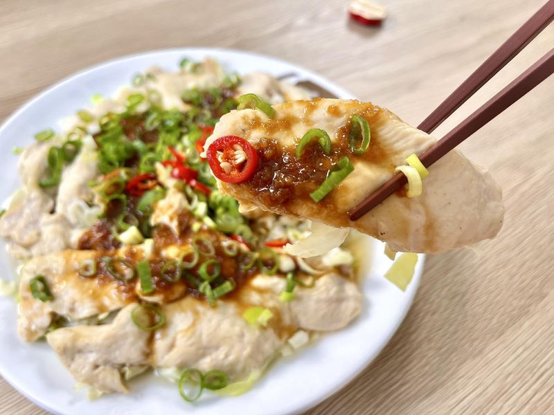 下班快速料理|高麗菜微波雞胸肉片