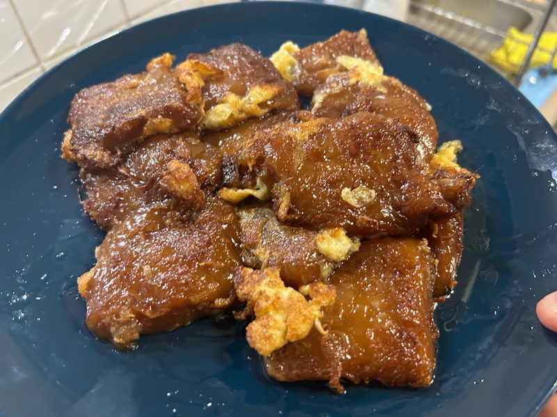 煎紅豆年糕