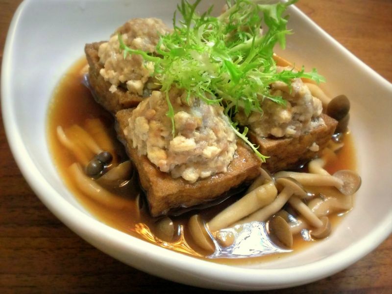 和風蒸油豆腐鑲肉