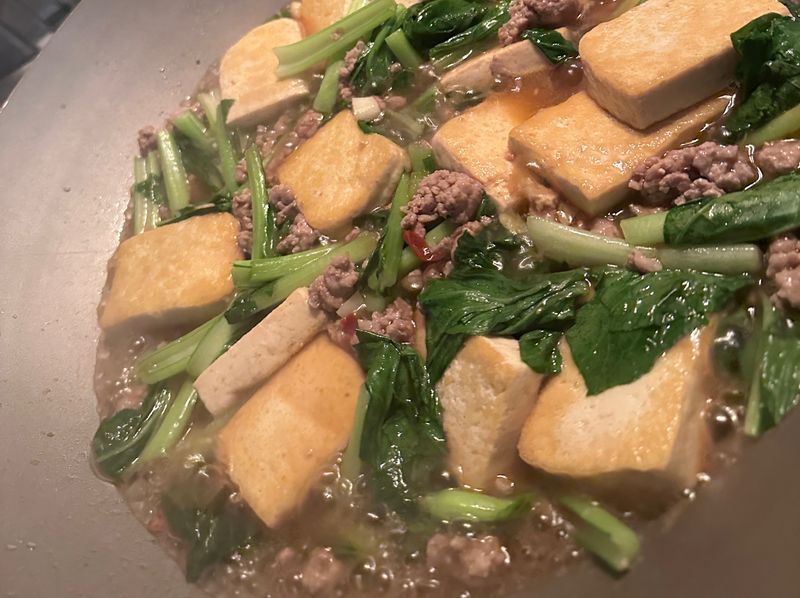 菜心煎豆腐