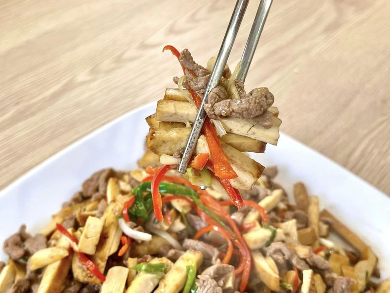 低碳台味家常菜|豆干炒肉絲