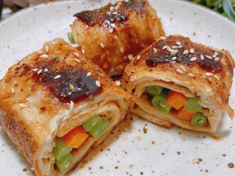 香酥豆皮蔬菜捲(全素)