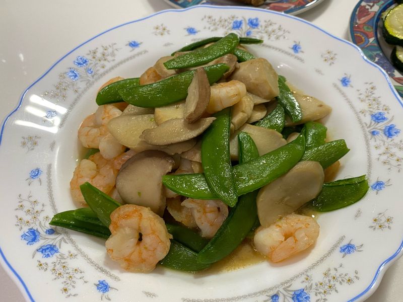 甜豆炒蝦仁