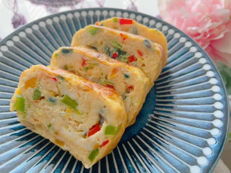 蔬菜彩椒蛋捲(蛋素)