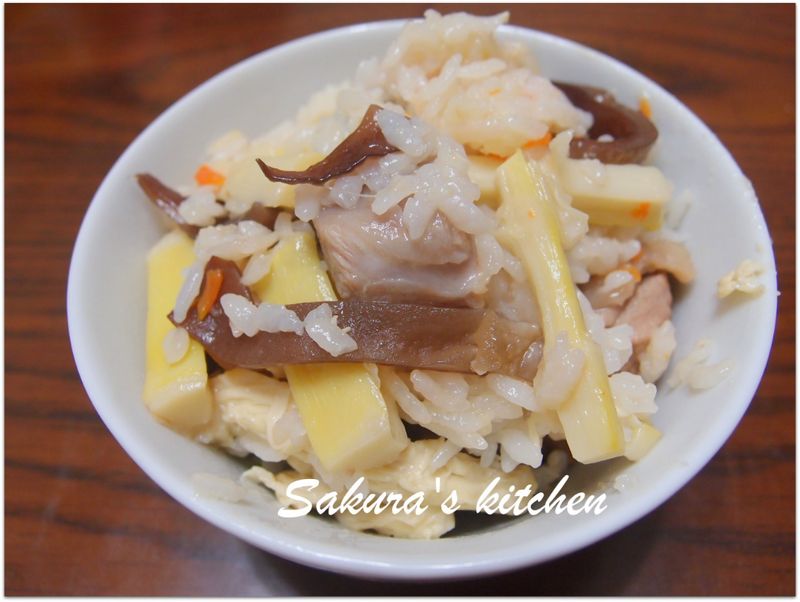 ♥我的手作料理♥桂竹炊飯