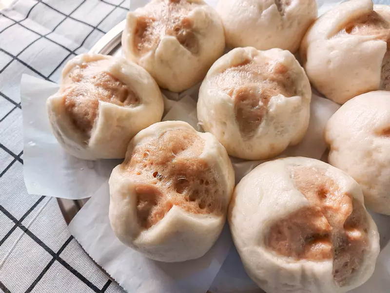 開花饅頭︱牛奶&黑糖