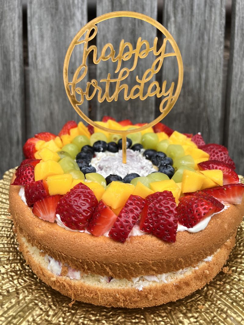 彩虹水果戚風蛋糕🎂