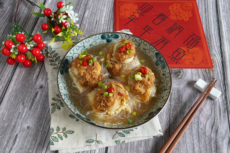 帆立貝蒸豆腐