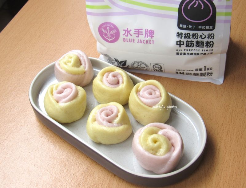 玫瑰造型饅頭-水手牌特級粉心粉