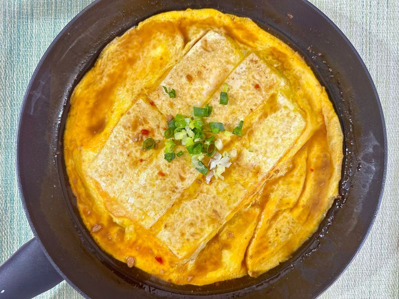 豆腐煎肉末