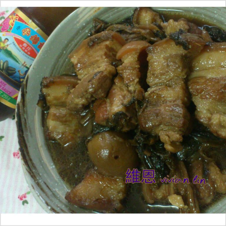 李錦記舊庄特級蠔油125週年ღღ簡單做~梅干扣肉ღ