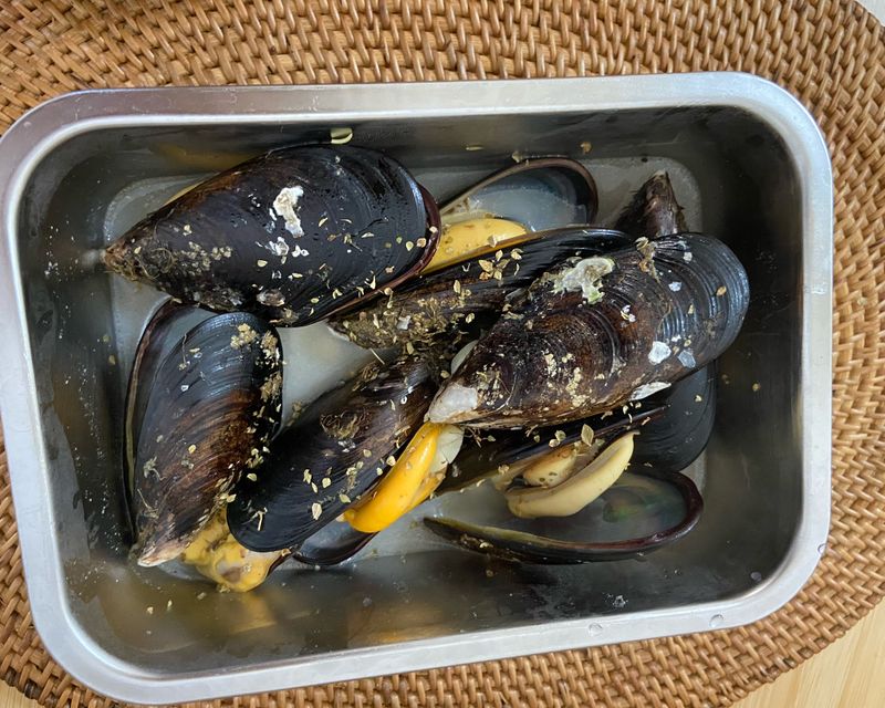 蒜炒義式淡菜