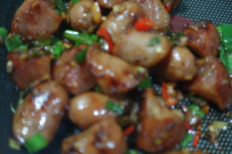 香腸炒蔥花