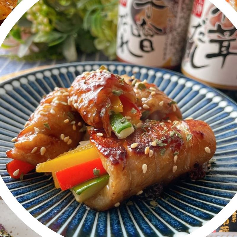 彩椒鮑菇捲(全素)