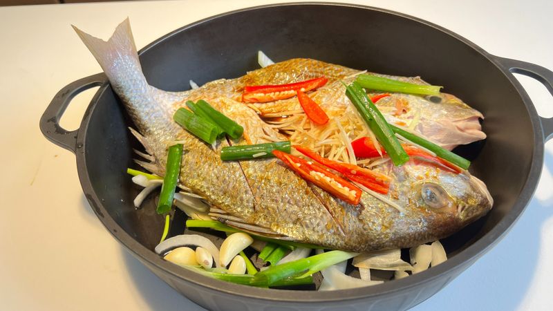 無水蔥薑鮮魚-年年有餘