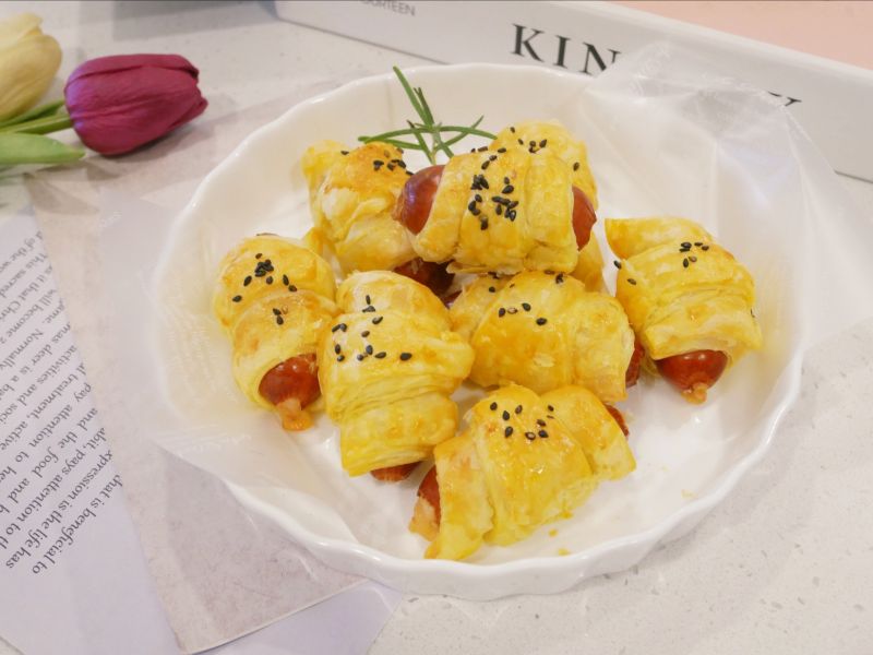 氣炸鍋「酥皮熱狗捲」秒殺的酥脆口感!!